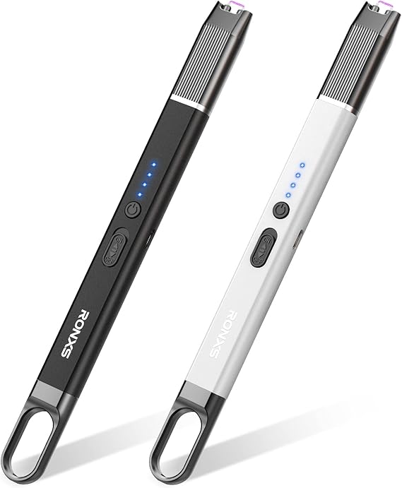 RONXS Lighter, Electric Candle Lighters USB Rechargeable Lighter with Battery Indicator