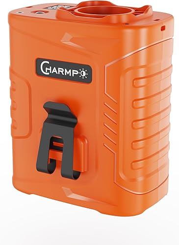 Miniatura 9 de Ventilador de cintura portátil 2025 – 10000 mAh 35 H de tiempo de funcionamiento, 6 velocidades, máximo 59 pies/s, 18500 RPM, luces LED SOS y Verde