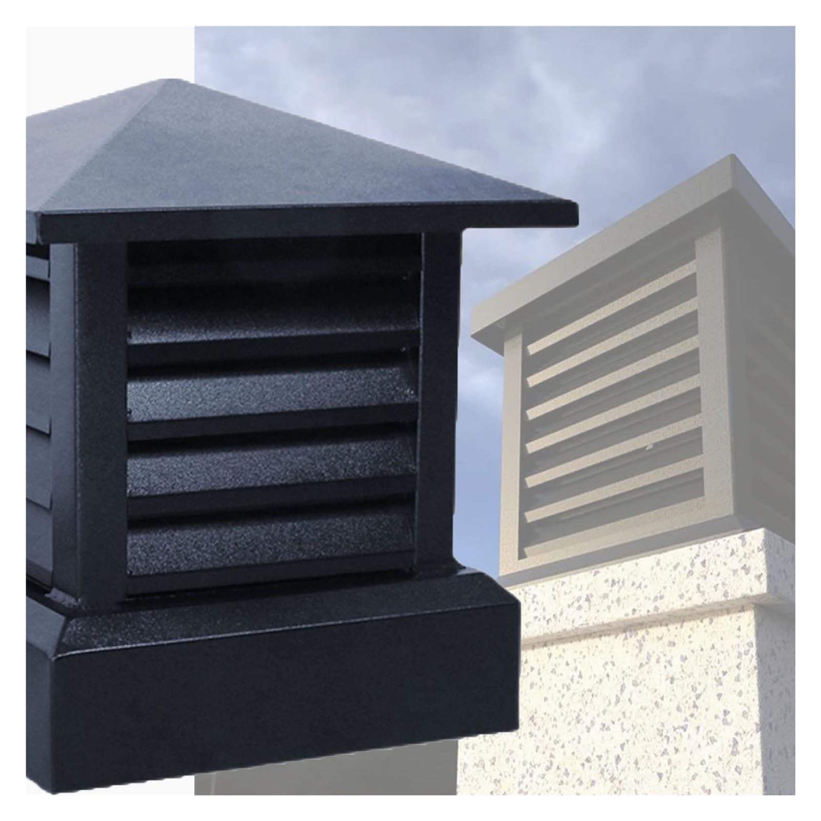 Tapones para Chimenea, Tapa y sombrerete de Chimenea de aleación de Aluminio - Cubierta de ventilación de Techo con Rejilla de ventilación a Prueba de Viento de 12x12 Pulgadas - Tapa de DREN