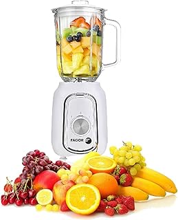 Fagor Mixeur en Verre Fg2140 Eccomix 500 W 1,5 l, Plastique, Blanc, 4+64GB