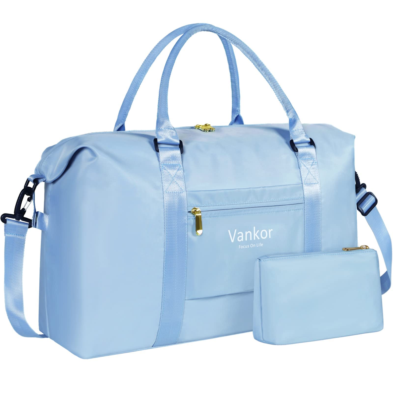 Large Duffle Bag for Travel Waterproof 21 Inch, Vankor Gym Duffel Bag for Women Men Durable Carry on Weekender Overnight Sports Luggage Weekend Beach Yoga Workout Hospital Mommy Diaper Bag Pink