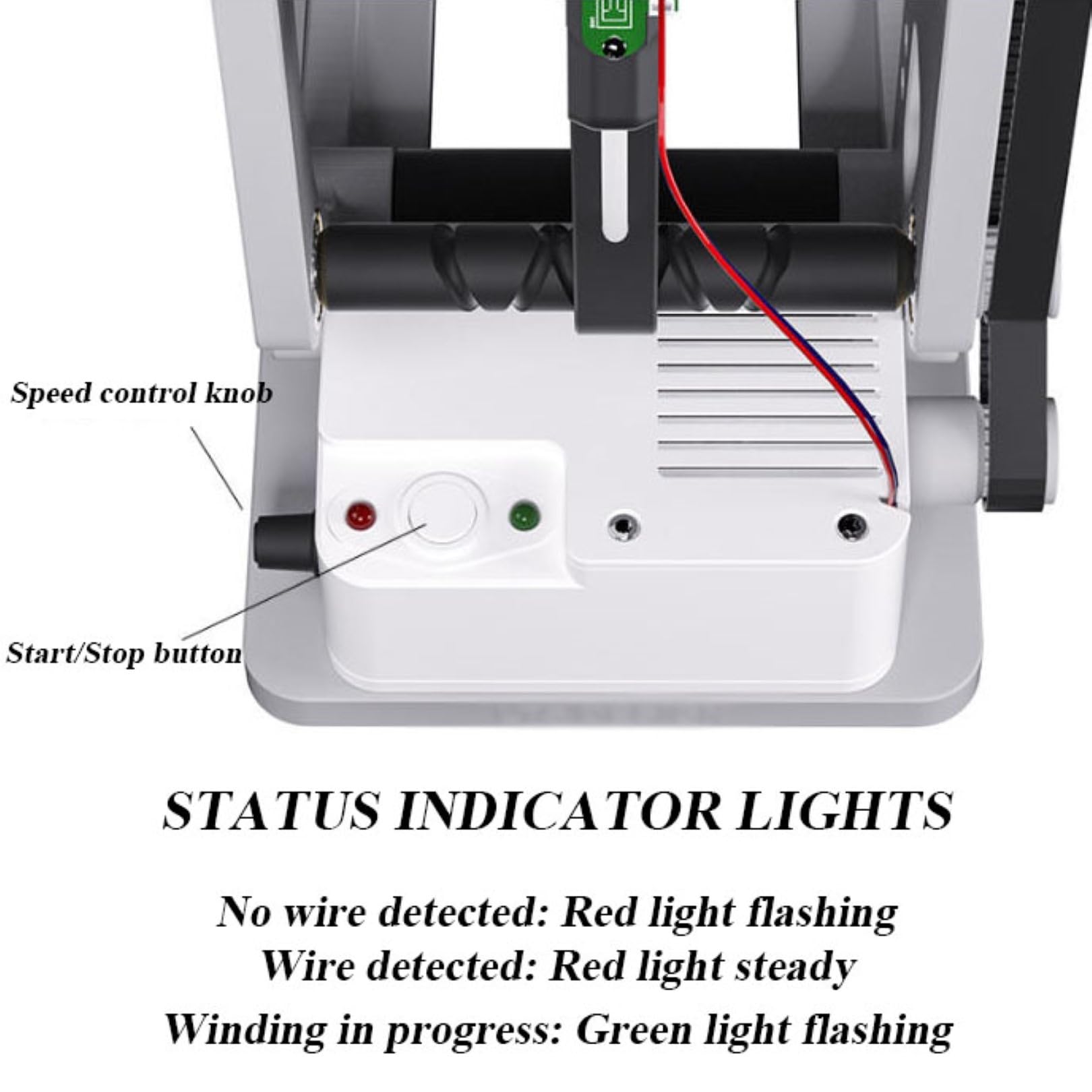 Auto 3D Filament Respooler, Automatische Respooling Maschine mit Smart Start & Stop Funktion Elektrischer Spulenaufwickler für 1 kg Spulen