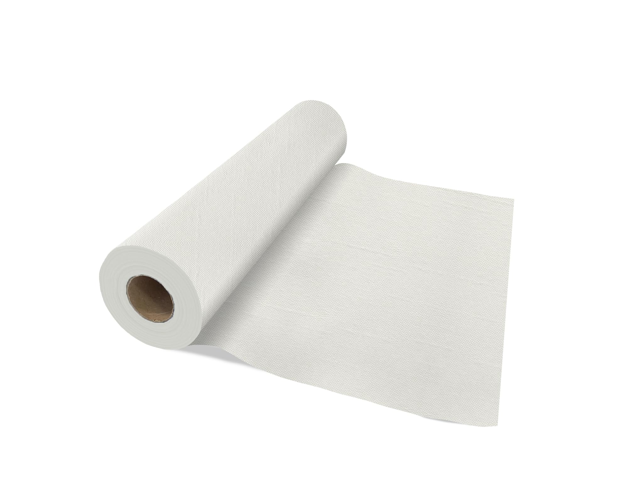 VelaHub Airlaid 20 Tischläufer, 40x120cm, 24m auf Rolle, Hochwertige, Einwegläufer, Weiß