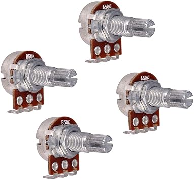 4pcs Mini Switch A50K B50K for Electric Guitar with Potentiometer