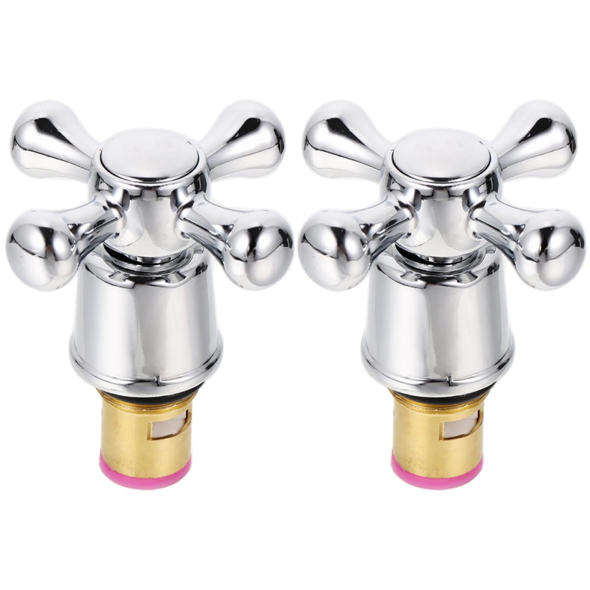 Couvercles de tête pour robinet en laiton accessoires de rechange 1/2 pouce argenté