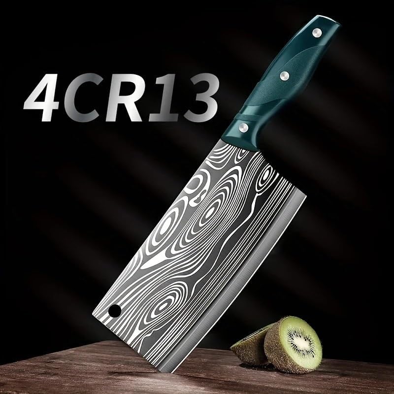 Meat Cleaver,Cleaver Knife 7 Inch Kitchen Knife Forged Vegetable Cutter Sharp Stainless Steel Slicing Knife
