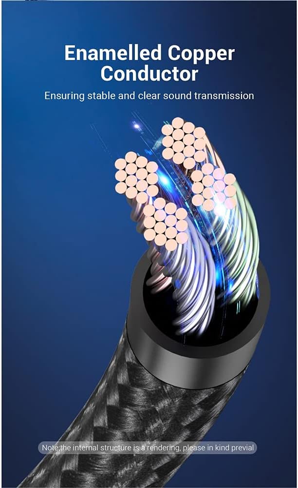 USB C to 3. 5mm Jack Earphone Type C to 3. 5 Headphone AUX Adapter Audio Cable (Size : 1.0m) (0.1)