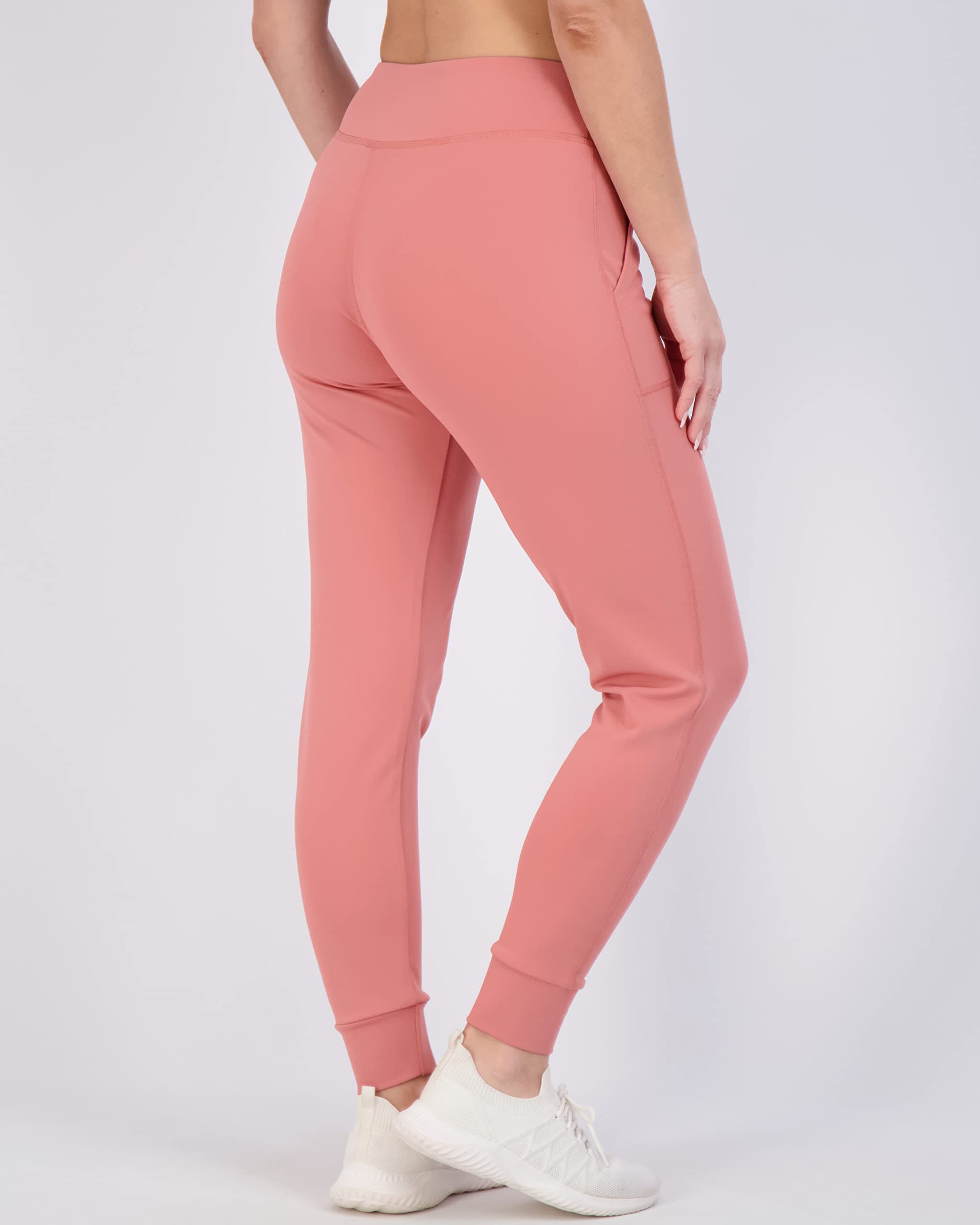 Real Essentials Lot de 3 pantalons de jogging pour femme avec poches, leggings de yoga, sportifs, fuselés, taille haute(disponible en grande taille)