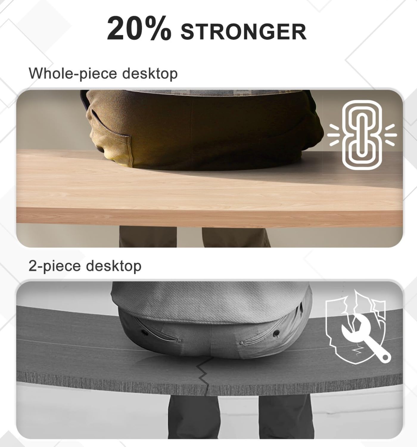 Close-up of the Flamaker desk control panel with LED display and buttons