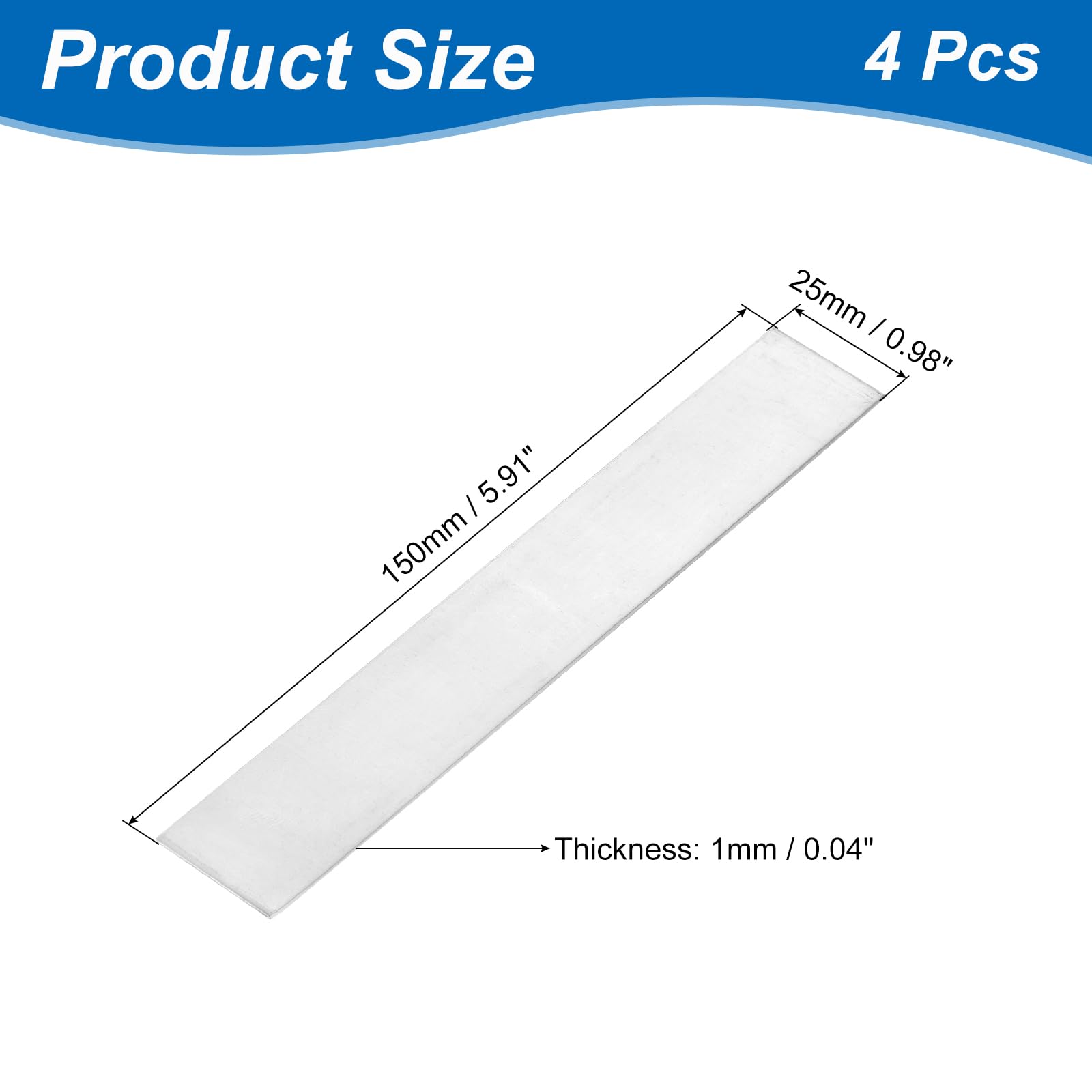 Amazon.com: Uxcell 4 Pcs 99.995% Pure Zinc Sheets, 0.04
