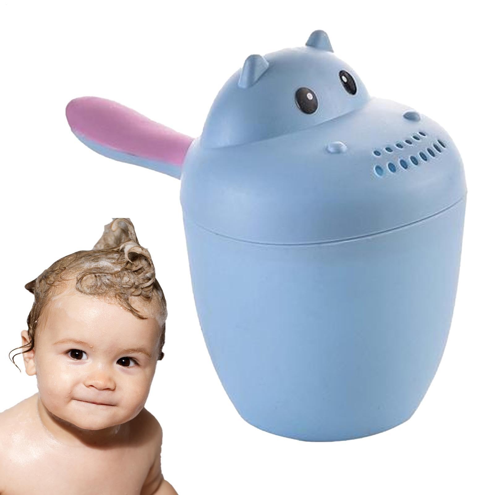 tazadeenjuaguecon ú para bebés - tazadeenjuaguede bañode hipopótamo de Dibujos Animados | Cuchara para Agua de bañode bebé PP de 19x15x7cm para Lavar el Cabello, tazadeenjuaguede — view 6