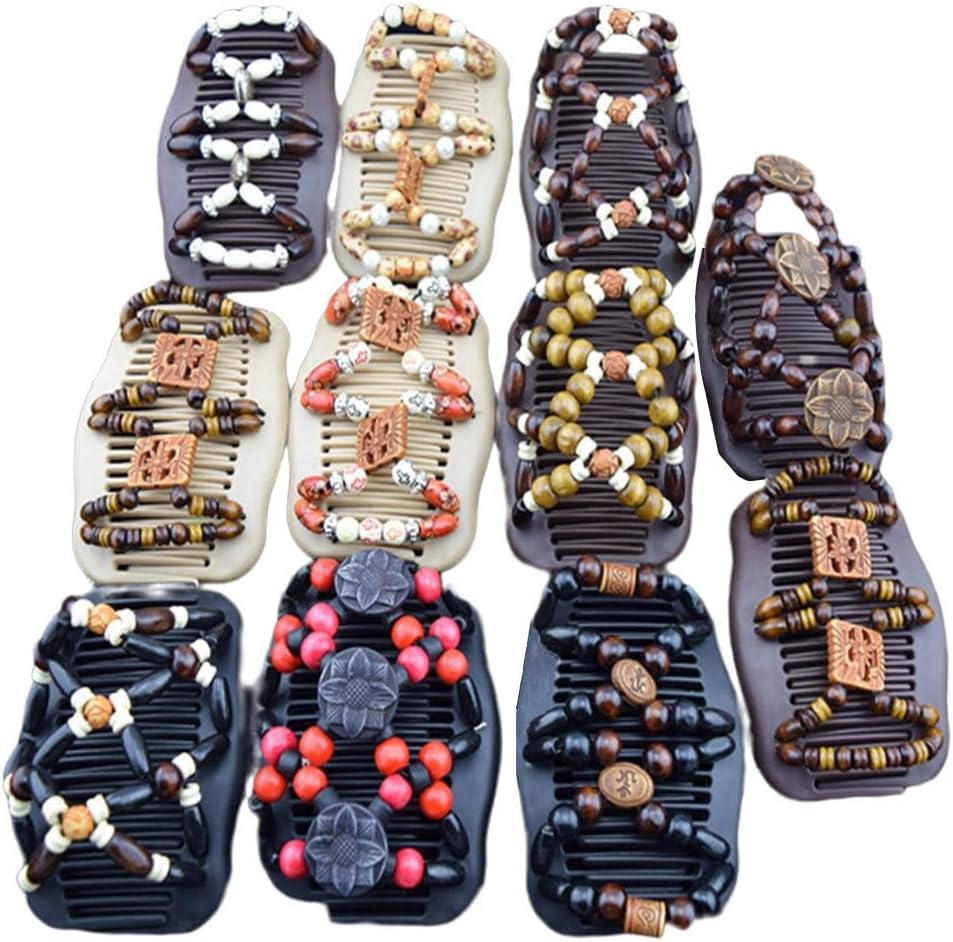 LOVEF Thick Hair clip combs hair accessories for girls bun hair - Bun Maker- Best hair accessories for Women -Easy Updo- Doesn't slide out of your hair - Holds long, short -Waterproof 5 Pcs