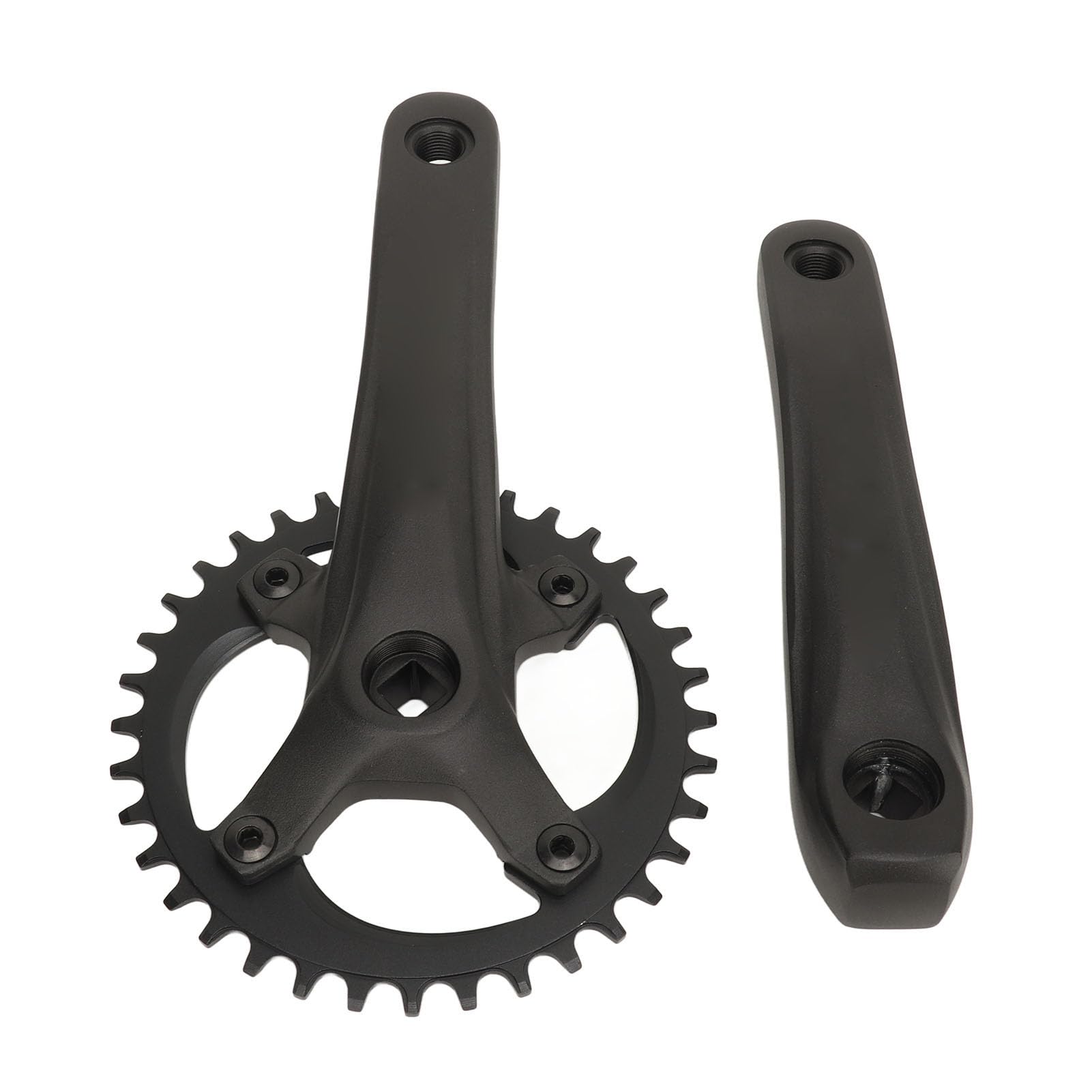 104 BCD rower górski Single Speed ​​zestaw korbowy 36T, korba z otworami czworokątnymi, dodatnie ujemne zęby, pojedyncza tarcza 7-12, akcesoria do modyfikacji prędkości
