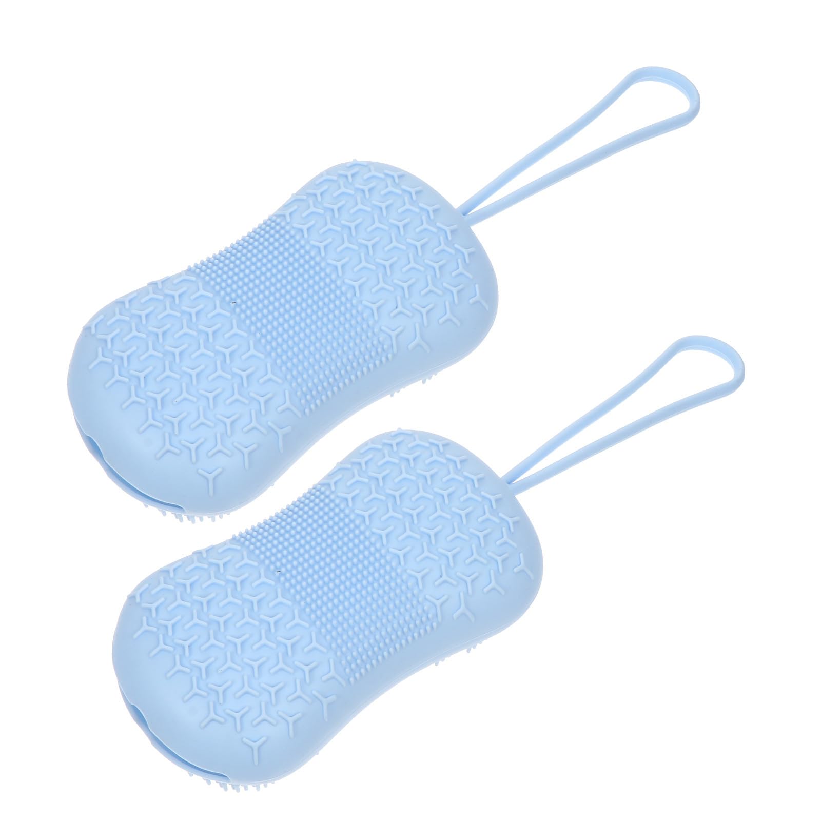 Gatuida 6 Pezzi Spazzola Corpo Secco Doppia Faccia in Silicone Blu per