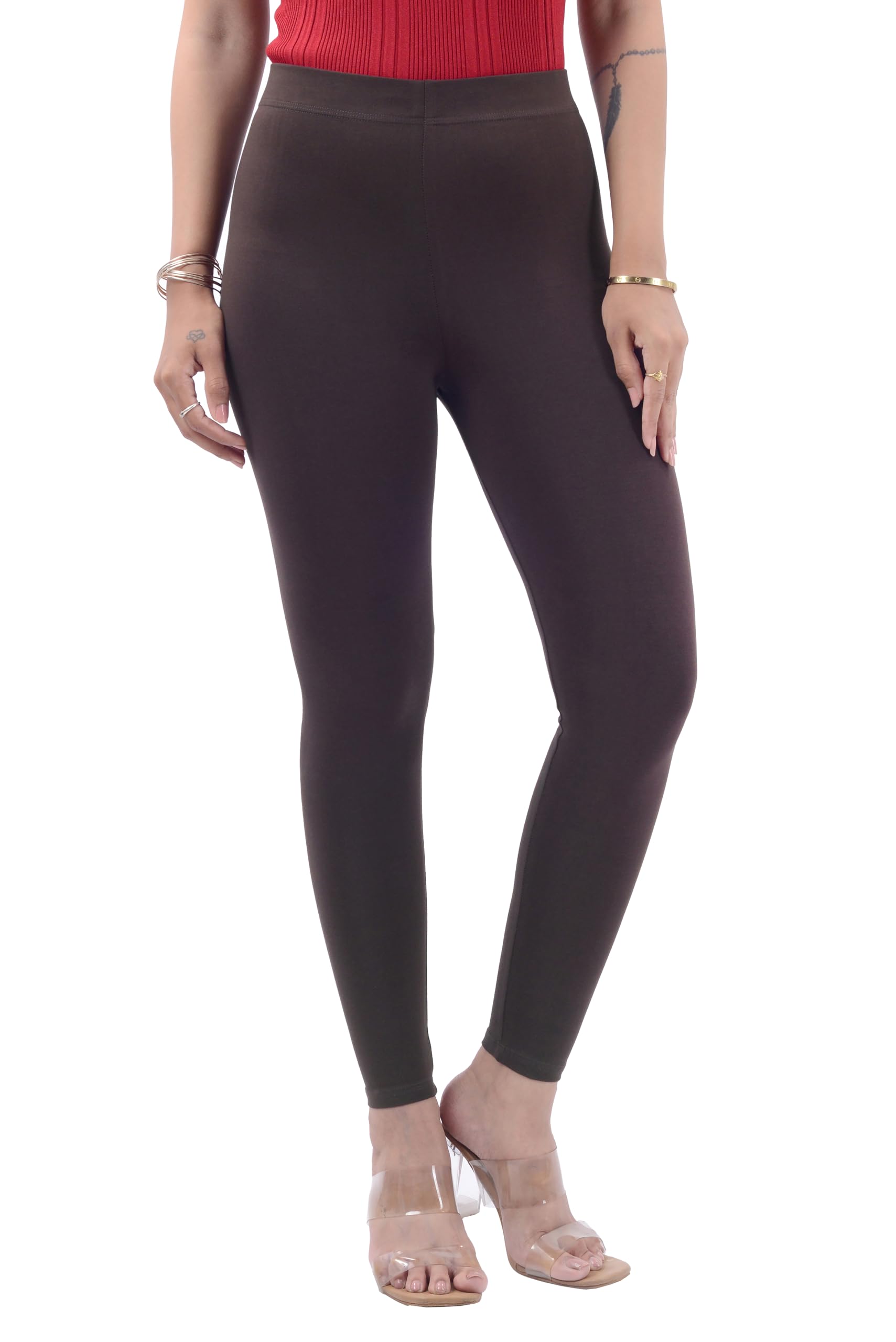 Cotton Ankle Length Leggings for Women & Girls | No See Through-picture-53