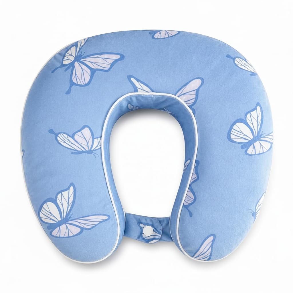 MINISO Live Vividly Collection Memory Foam U-Shaped Neck Pillow (Blue)-image-24