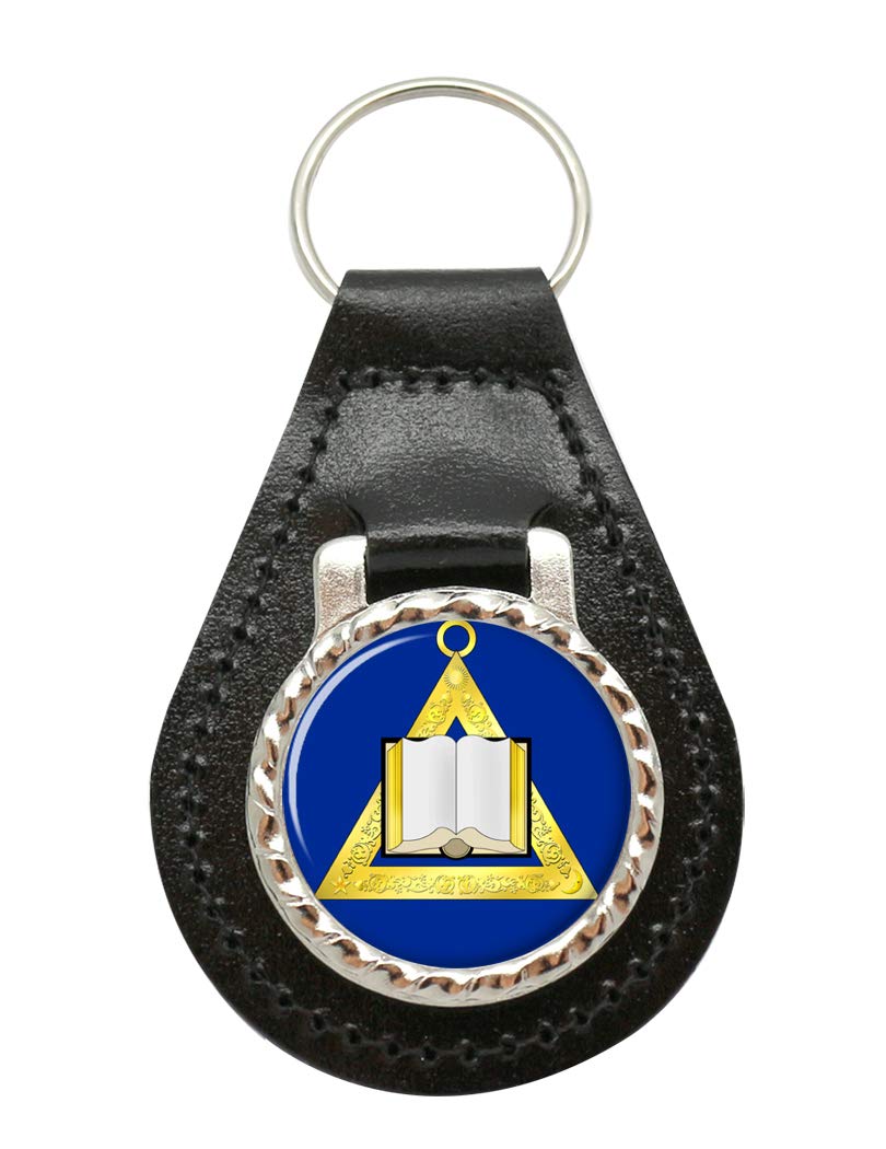 Masonic Lodge Chaplain Leather Key Fob