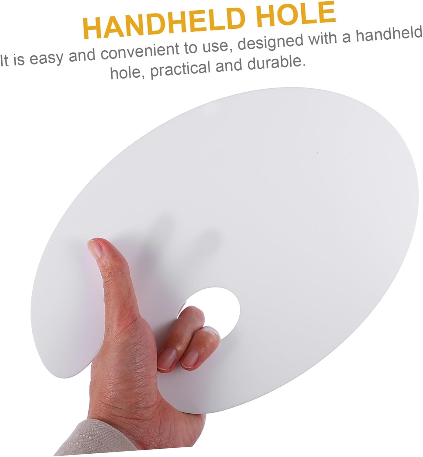 Ergonomic Handheld Painting Palette Acrylic Pigment Tray for Artists Oval Tray Pigment Mixing Pallet Style