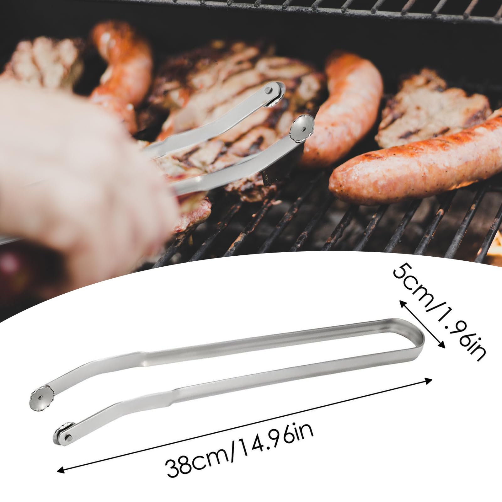 Pinces À Barbecue, Smavles Pince À Retourner Les Saucisses Pour Barbecue Pince Barbecue En Acier Inoxydable Pince À Retourner Les Saucisses Pour Retourner La Viande, Le Steak, Les Légumes