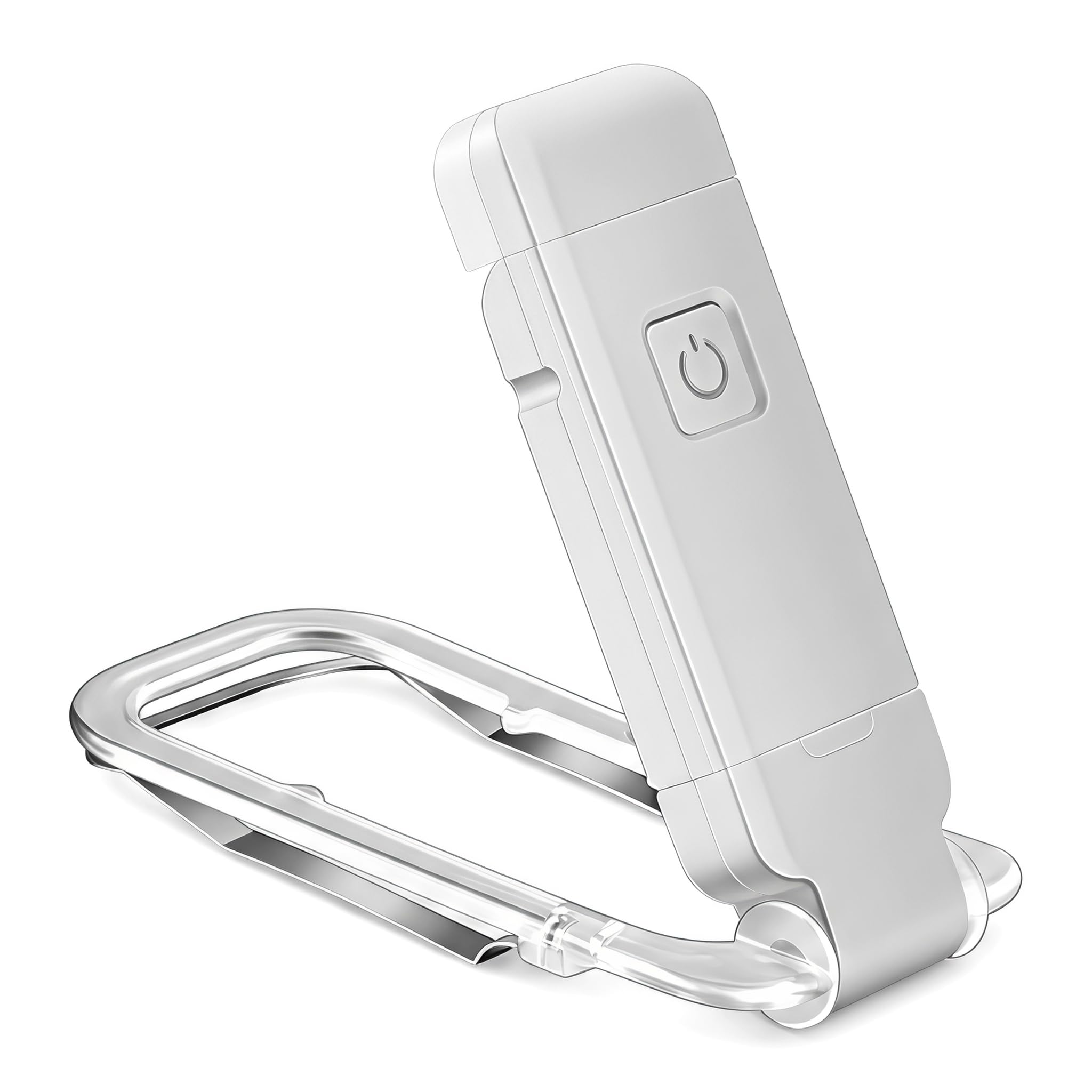 Flat Book Light Clip-On: 3 Colors & Brightness, USB Rechargeable Eye-Caring Reading Light for Books in Bed, Flexible Neck Portable Book Lamp for Nighttime Reading