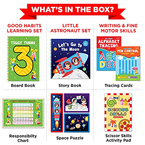 Learnabee Toys For 3 Year Old Boys/Girls | Gift For 3 Year Old Kids | Board Books And Fun Activities | Learning And Educational Toys & Games (1 Box Set) #TOP1
