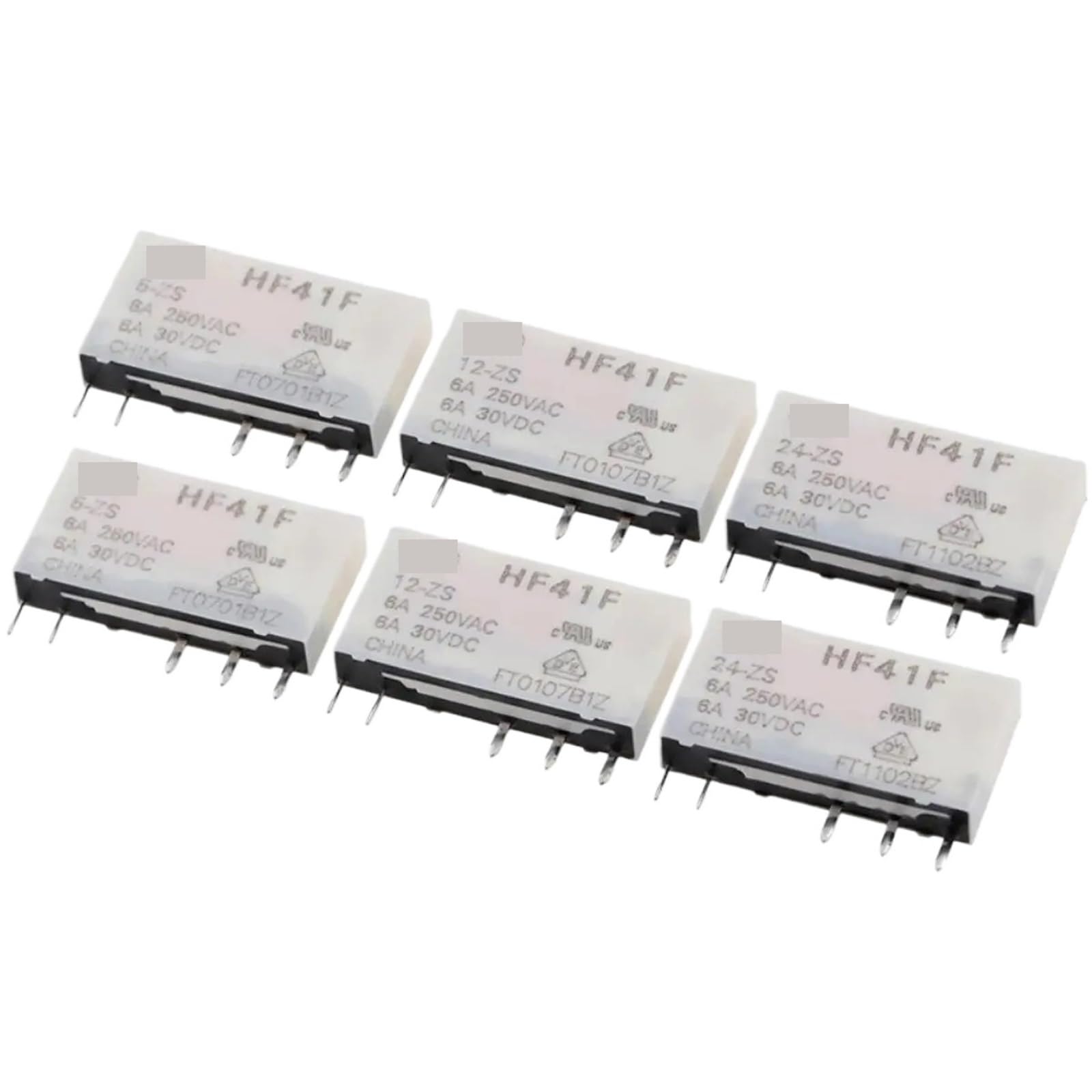 Relais HF41F-12-ZS et HF41F-24-ZS de 5 pin avec socle 41F-1Z-C2-1 pour carte électronique