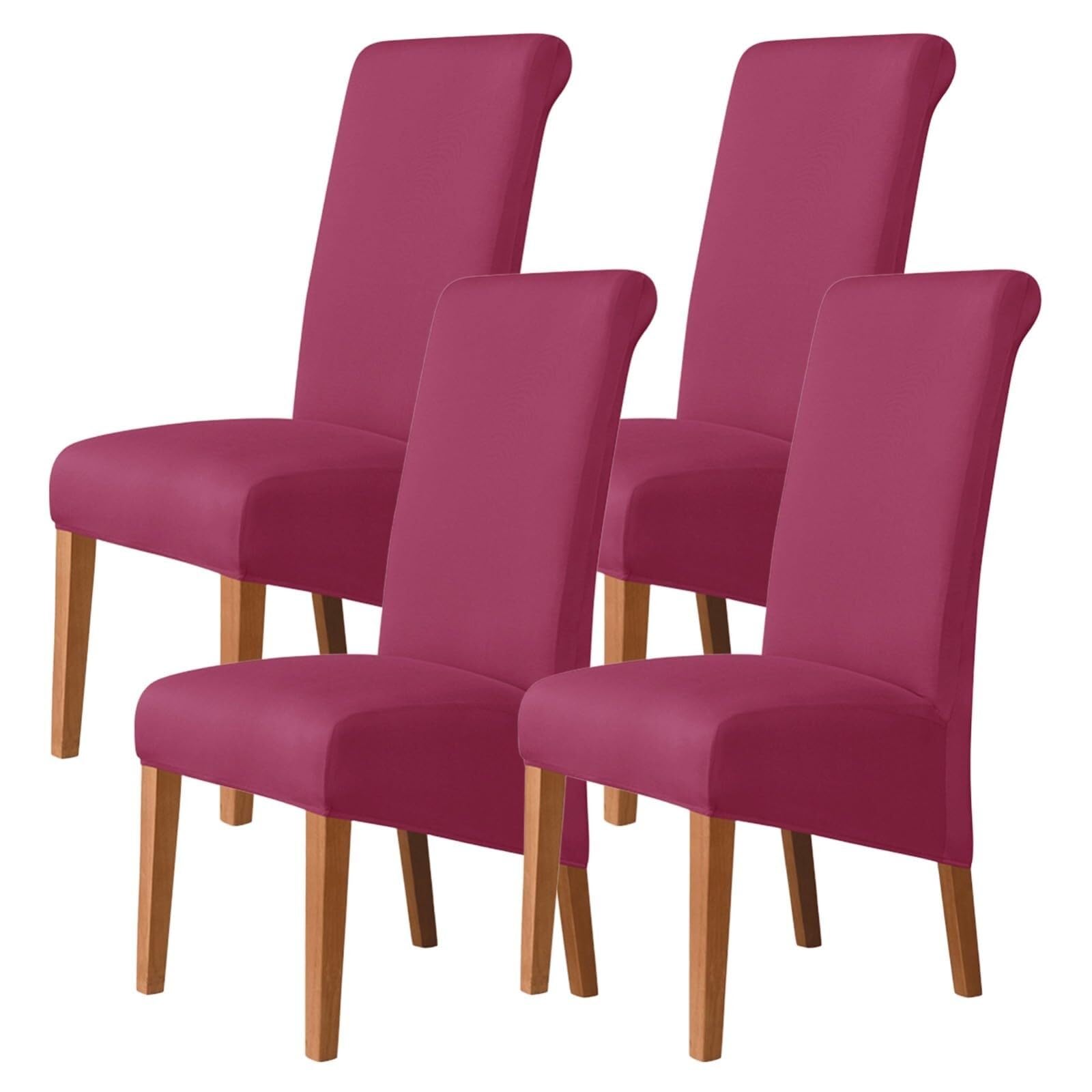 NMVAWIPT Stretch High-Back Dining Chair Covers, Removable Washable Protectors With Elastic Bottom, For Home, Restaurant, Banquet(5#,4Pcs)