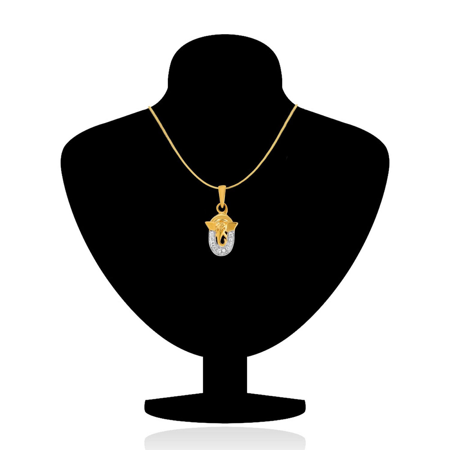 Vinayaka Pendant Necklace Gold Plated Hindu Religious Jewelry Gift