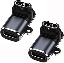 2 Pezzi Adattatore di Tipo C per Connettore Caricabatterie per Orologio Garmin,Adattatori per Caricabatterie per Orologio,Compatibile con Garmin Fenix 7 7S 7X 6 6S 6X 5 5S 5X Plus