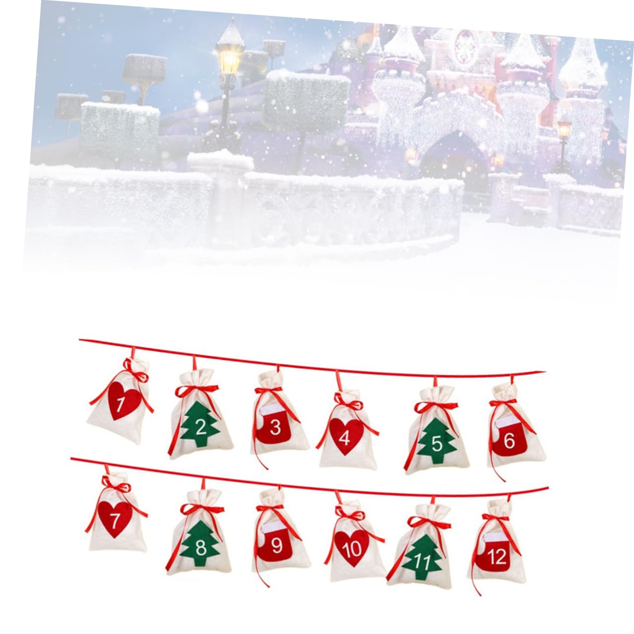 PRETYZOOM 36stücke Teiliges Adventskalender Hängenden Weihnachtsbeuteln Für Festliche Dekoration Für Weihnachtsfeiern Leicht Zu Reinigen Für Überraschungen Geeignet