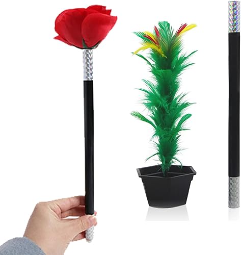 Miniatura 1 de Se adhieren a la rosa + flor trucos de magia flores que aparecen de cerca de la calle escenario mágico accesorios mágicos, juguetes fáciles de