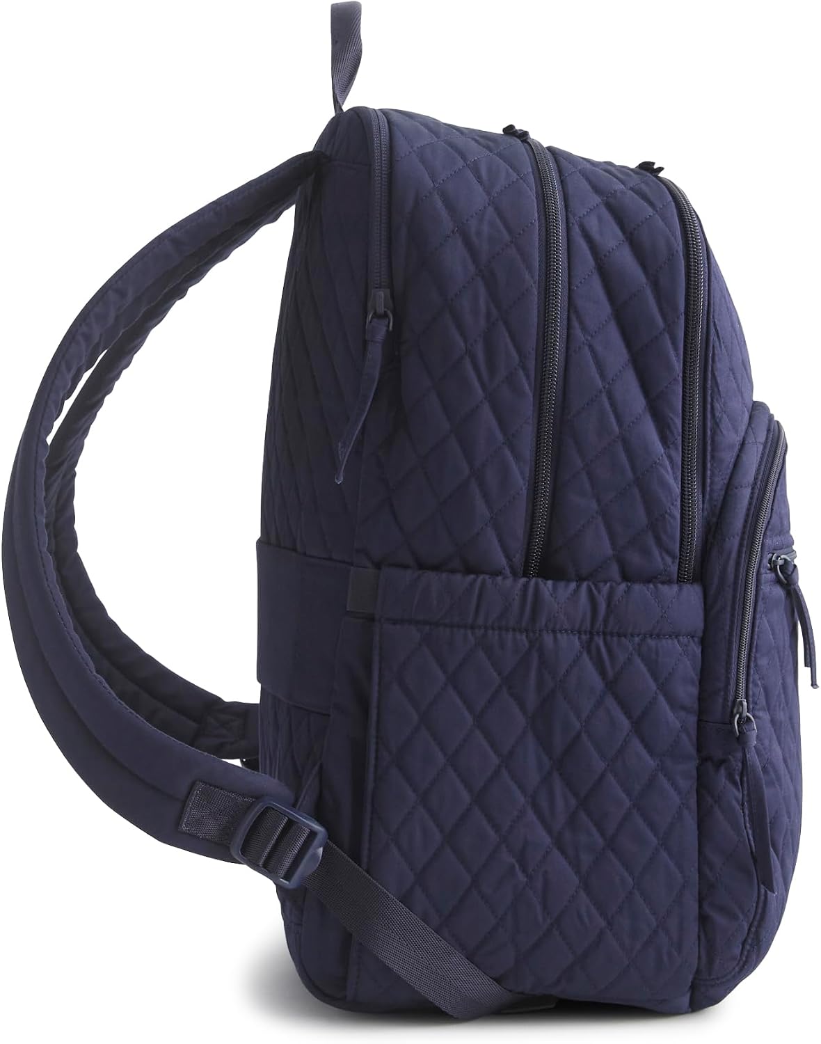 Vera Bradley Women's Premium Cotton Large Bancroft Backpack, Peacoat, One Size