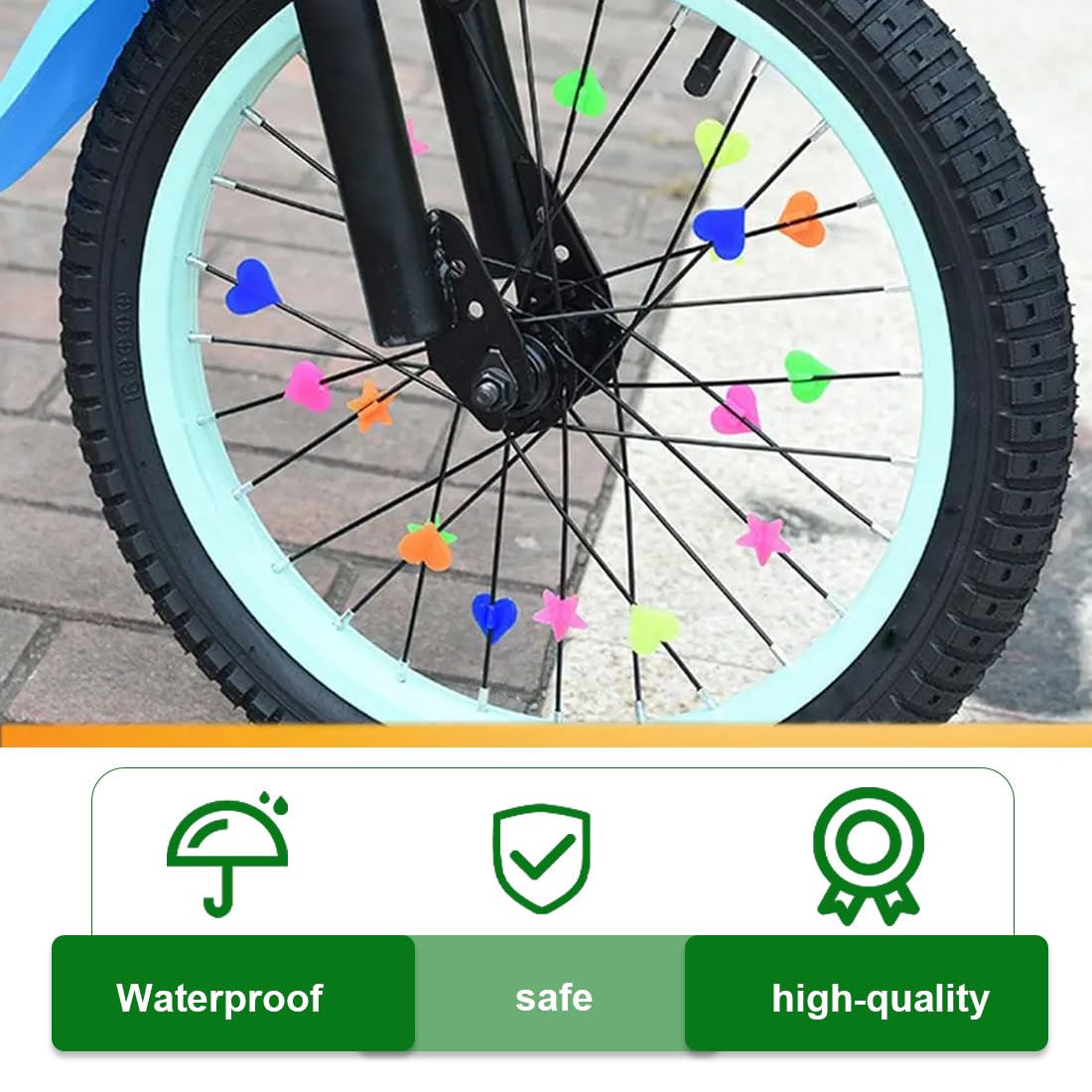 142 Pièces Catadioptres Rayons Vélo Enfants - Perles Réflecteurs Colorées Pour Vélos