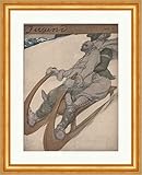  Biller Antik Titelseite der Nummer 2 von 1905 Fritz Erler Schlitten Jugend 1959 Gerahmt