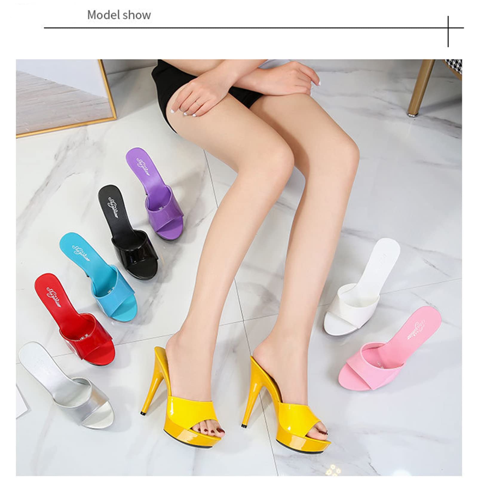 Sandalias para Mujer 13 cm / 5.11 en Tacones Altos Sexy Striptease Stage Performance Pole Dance Tacones Altos Tacones Nightclub Party Dance Party Plataforma