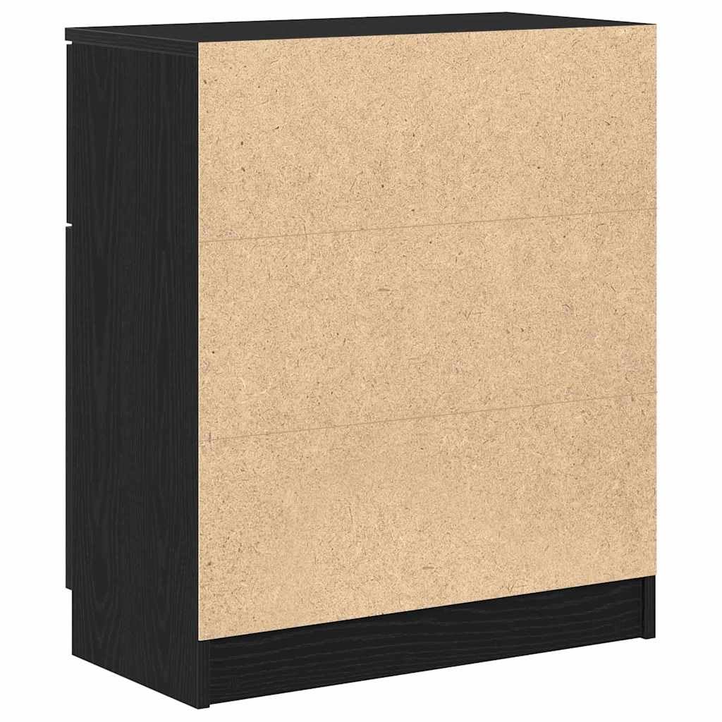 vidaXL Credenza Rovere Nero 60 x 30 x 70 cm Legno Multistrato, Sideboard Moderno, Rettangolare, Legno ingegnerizzato, arredo Funzionale, Soluzione Elegante per la Sala da Pranzo