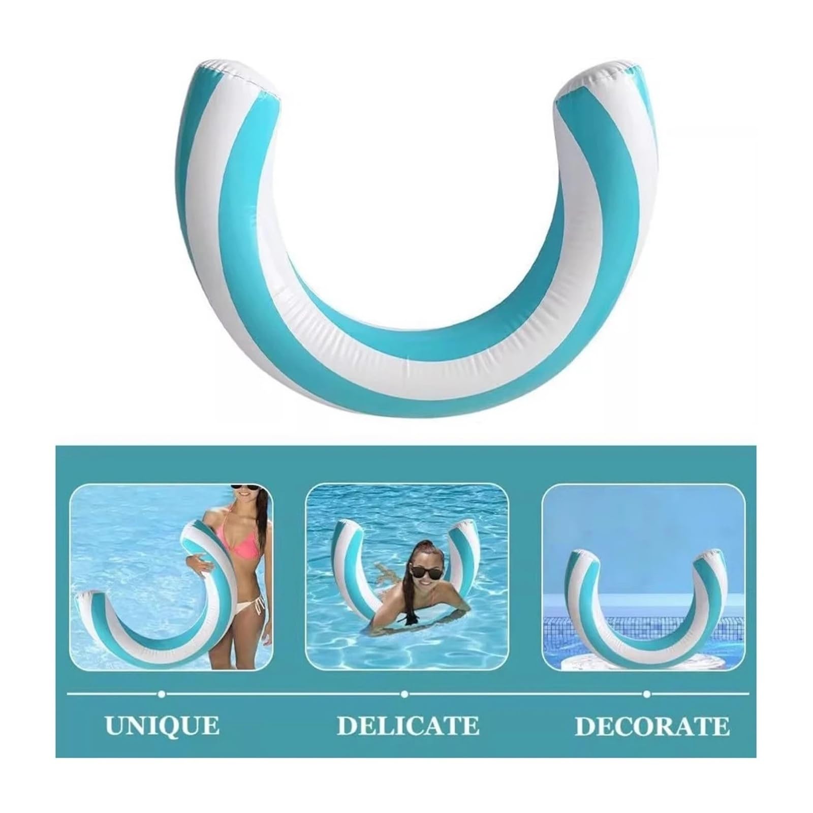hinchables para Piscina 1 Flotador Inflable for Piscina a Rayas | Accesorio Tubo Anillo Adulto Juguetes Acuáticos De Verano