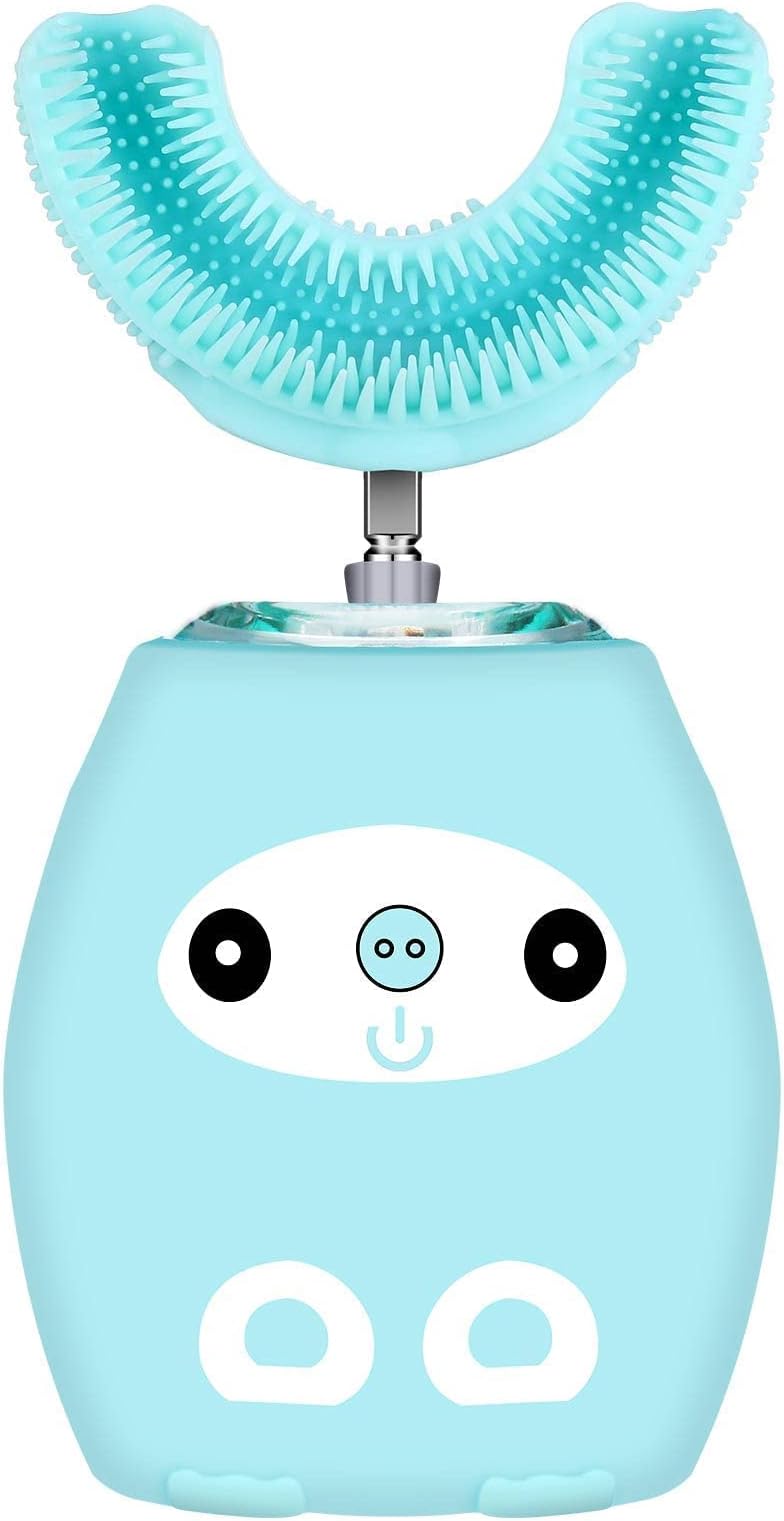 Ziliny Kids U Shaped Electric Toothbrush, Kids Automatic Timer Tooth Brush