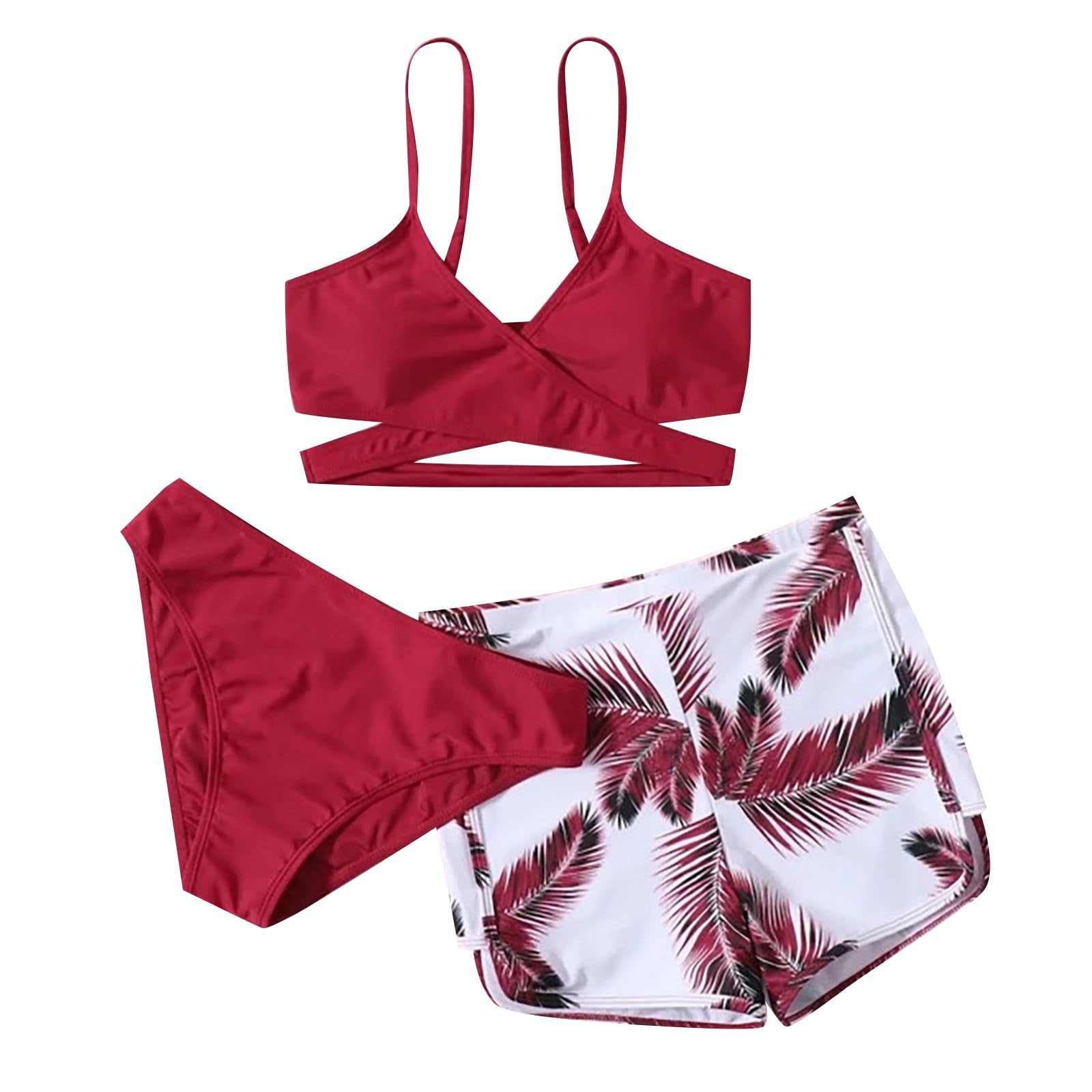 Genérico Mujer Bikini de Gradiente de Color Establece Retro Empuja hacia Arriba Dos Piezas Acolchadas Bikinis De Baño Bikini Menstrual Mujer Baño Azul