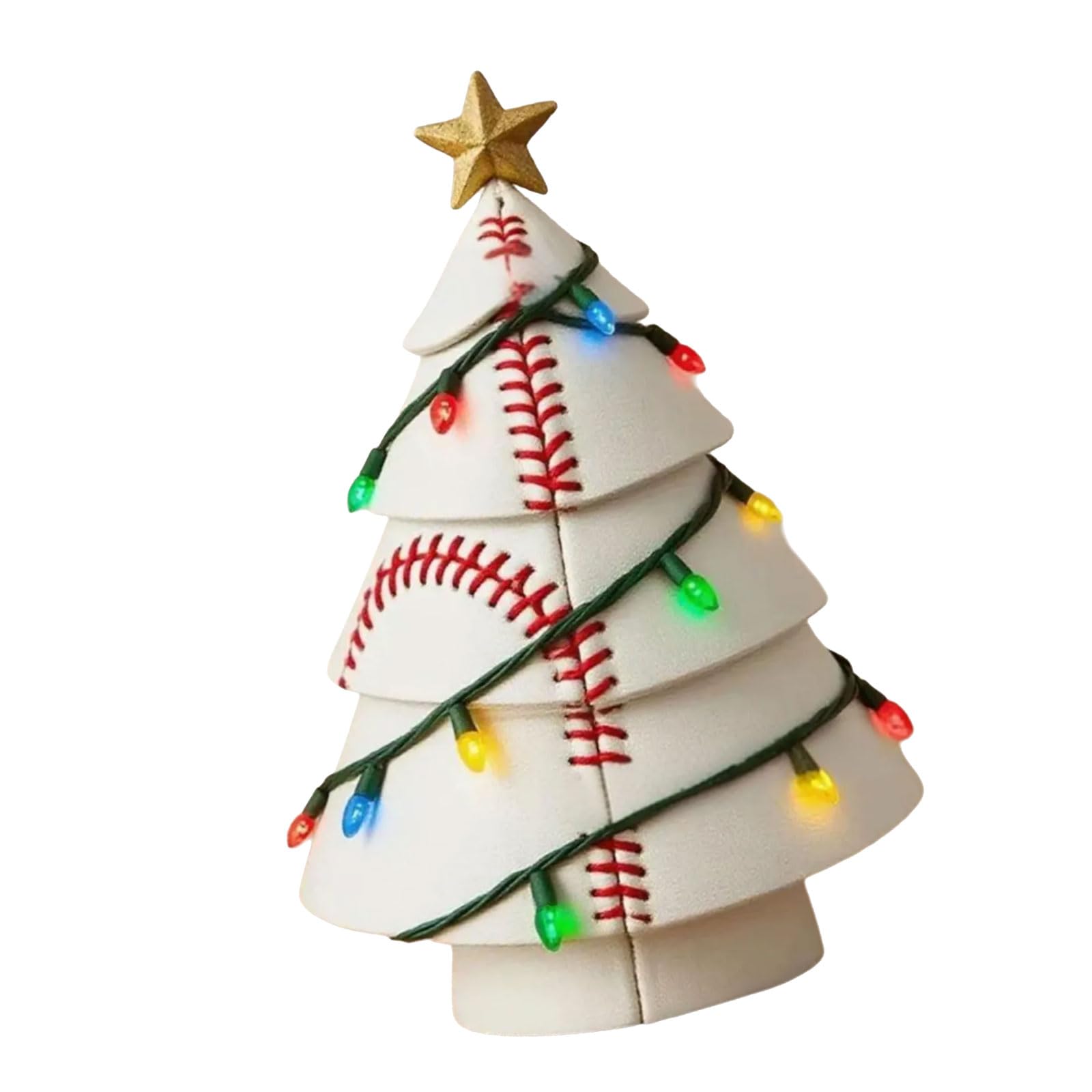 Linvimia B Resin Football Christmas Ornament For Sports, Festive Tree & Home Holiday Decorations Sports Themed Christmas Tree Accessories