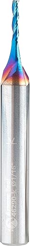 Amana Tool Broca de carburo sólido para corte en espiral 2D3D, 46290-K, fondo plano 0.10 grados A x 116 D x 516 x 14 vástago x 2 pulgadas de largo x
