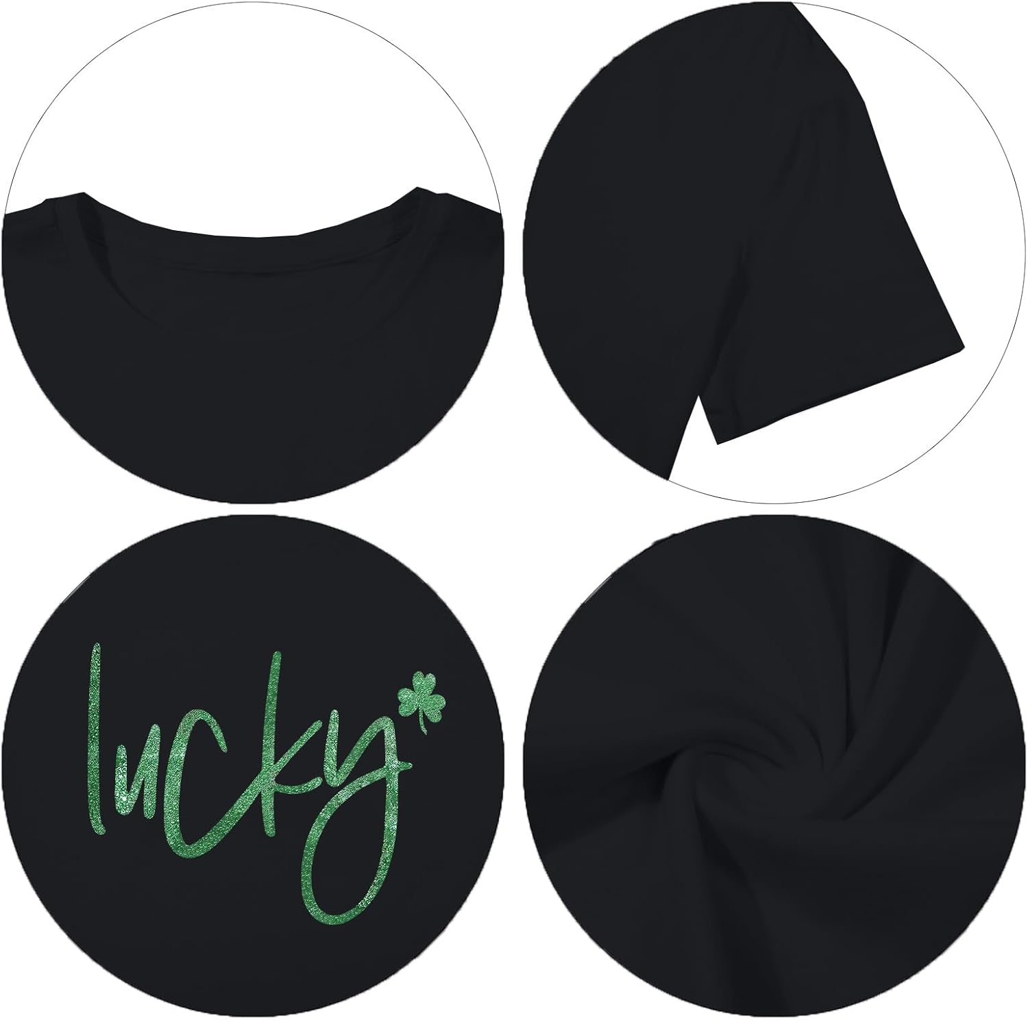 St Patricks Day Shirt Women Luck Shamrock Shirts Cute Saint Patricks Day Crop Top Irish Raglan Shirt - Image 6