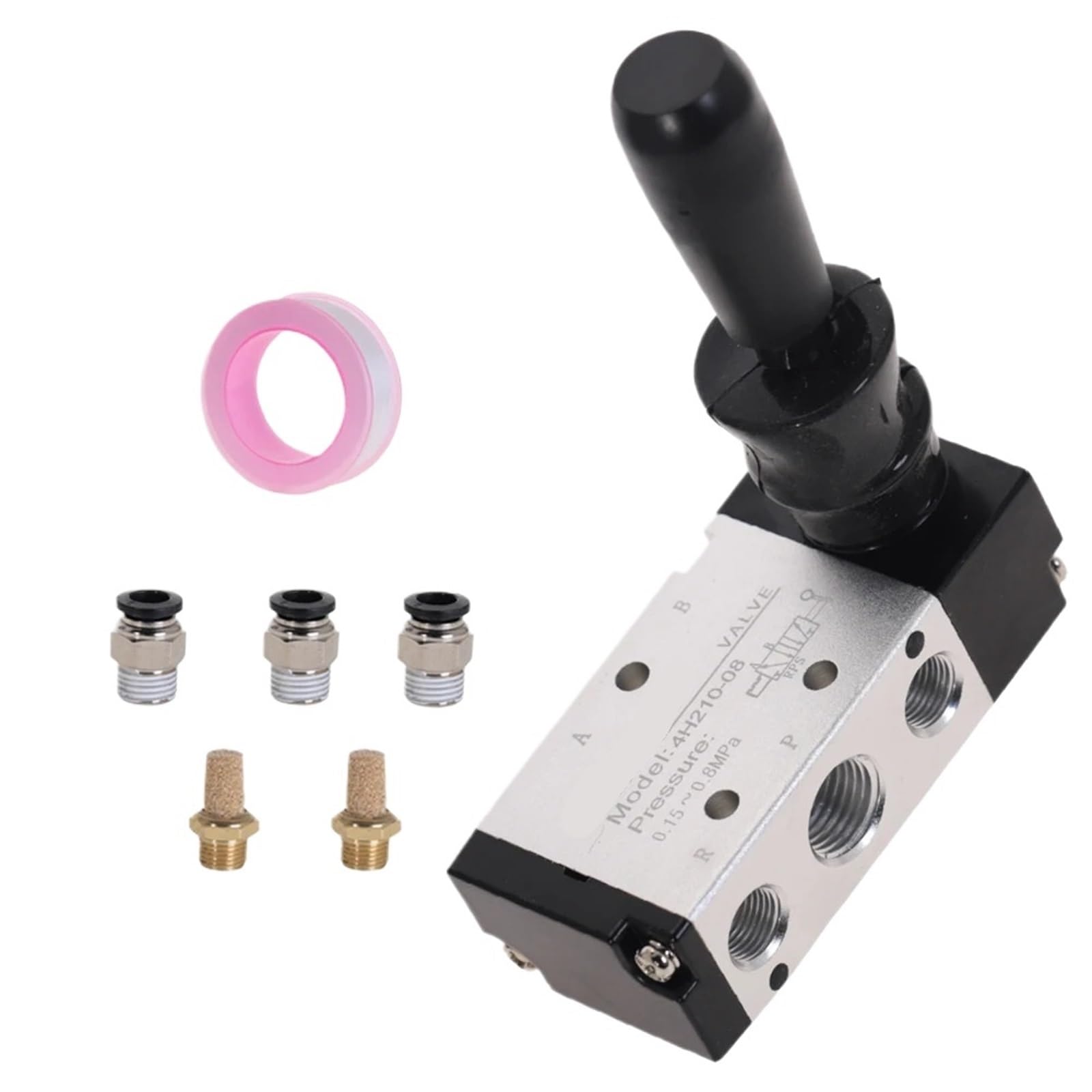 4H210-08 5/2 vie leva manuale valvola pneumatica silenziatore(4H210-08)