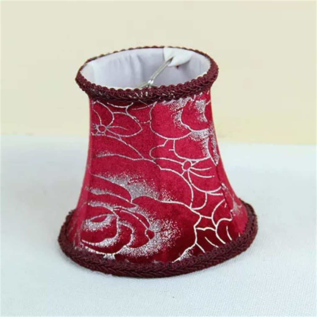 CWCQGH Wine red Color lamp Hall Small lampshade Chandelier Mini lampshade Clip Type