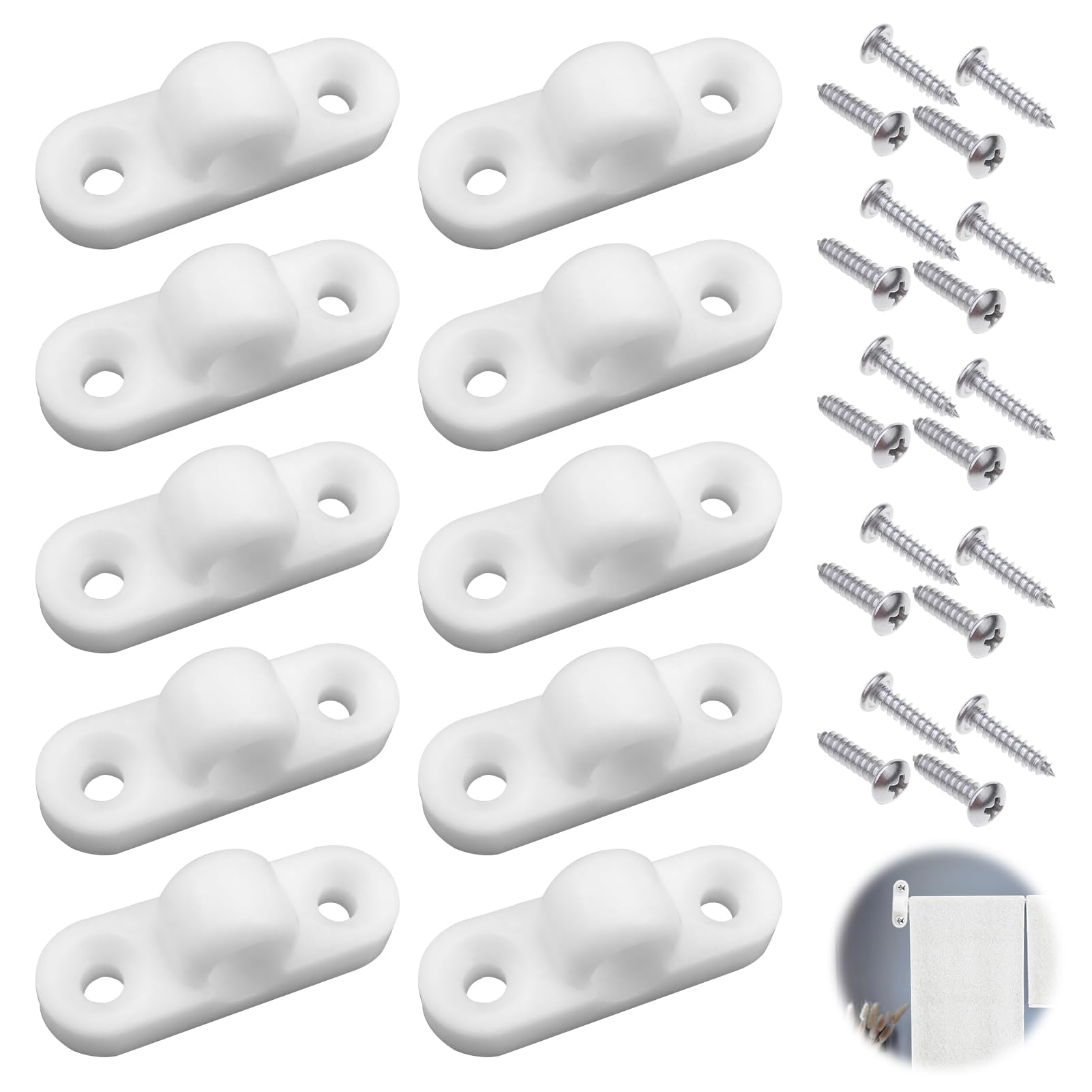 Juego de 10 Ojales para Toldos de Caravana y Autocaravana, Instalación Vertical o Horizontal, Incluye 20 Tornillos, Accesorio de Camping Duradero y Versátil