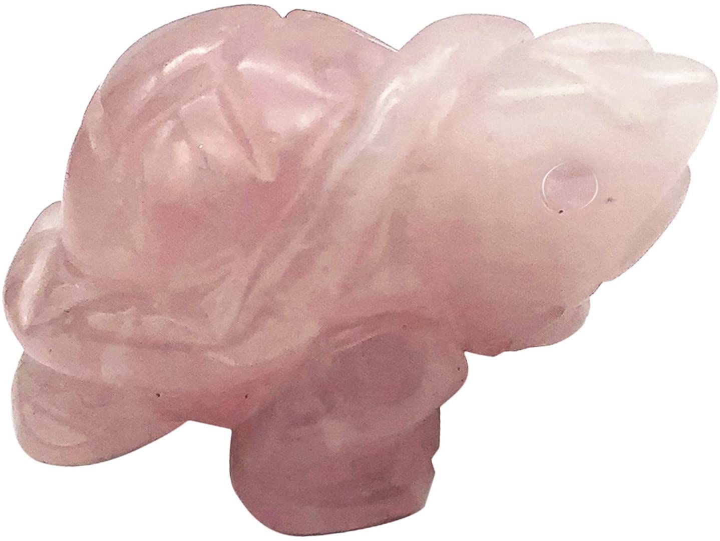 HEALIT� Rose Quartz Stone Turtle Statue, Hand Carved Tortoise Animal Collectible Sculpture Fengshui Healing Crystal (2 INCH)
