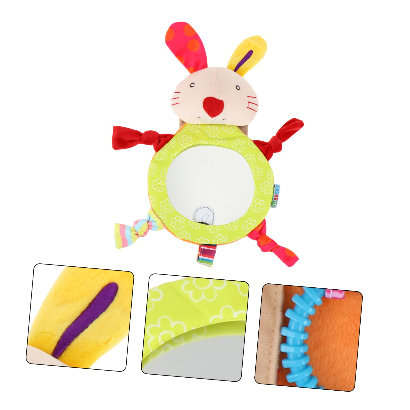 Toyvian 3pièces Miroir De Sécurité Pour Garçon Fille Miroir Arrière De Voiture Cartoon Pour Garçon Fille Design Lapin Pratique Et Pour Véhicules Familiaux