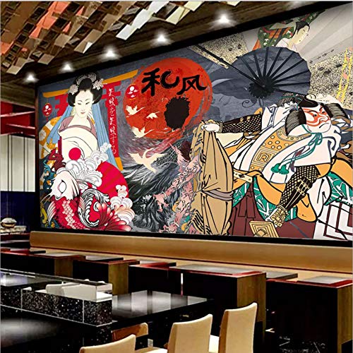 Ukiyo-Style Restaurant Mur Couvrant pour métamorphoser un mur vide sans travaux