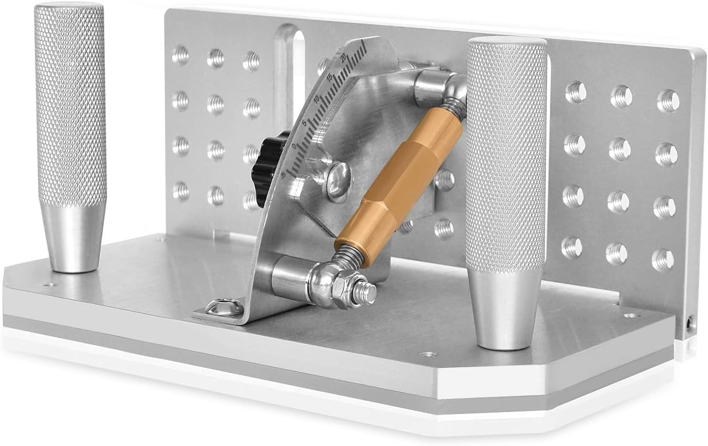 Belt Grinder Knife Jig 7-3/4’’ with Adjustable Sharpening Locator Angle Adjustable -5° to 25° Dual Press Plates Knife Belt Knife Sharpener Jig