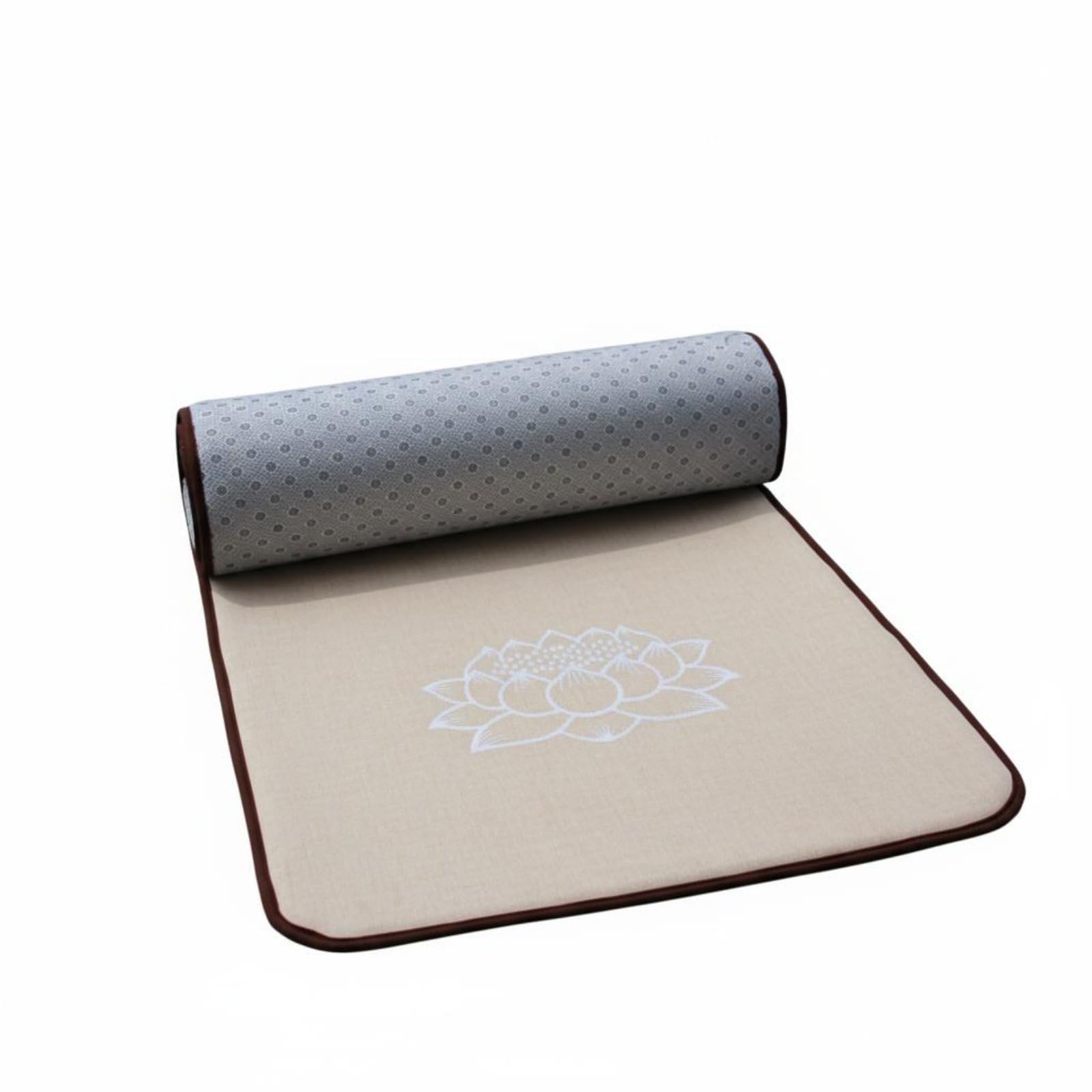 Cuscino da Preghiera in Lino Tappetino Meditazione Tappeto Devozione Cuscino Prostrazione con Nucleo Spugnoso Ammortizzante E Base Antiscivolo Adatto, Lino, 80 250cm